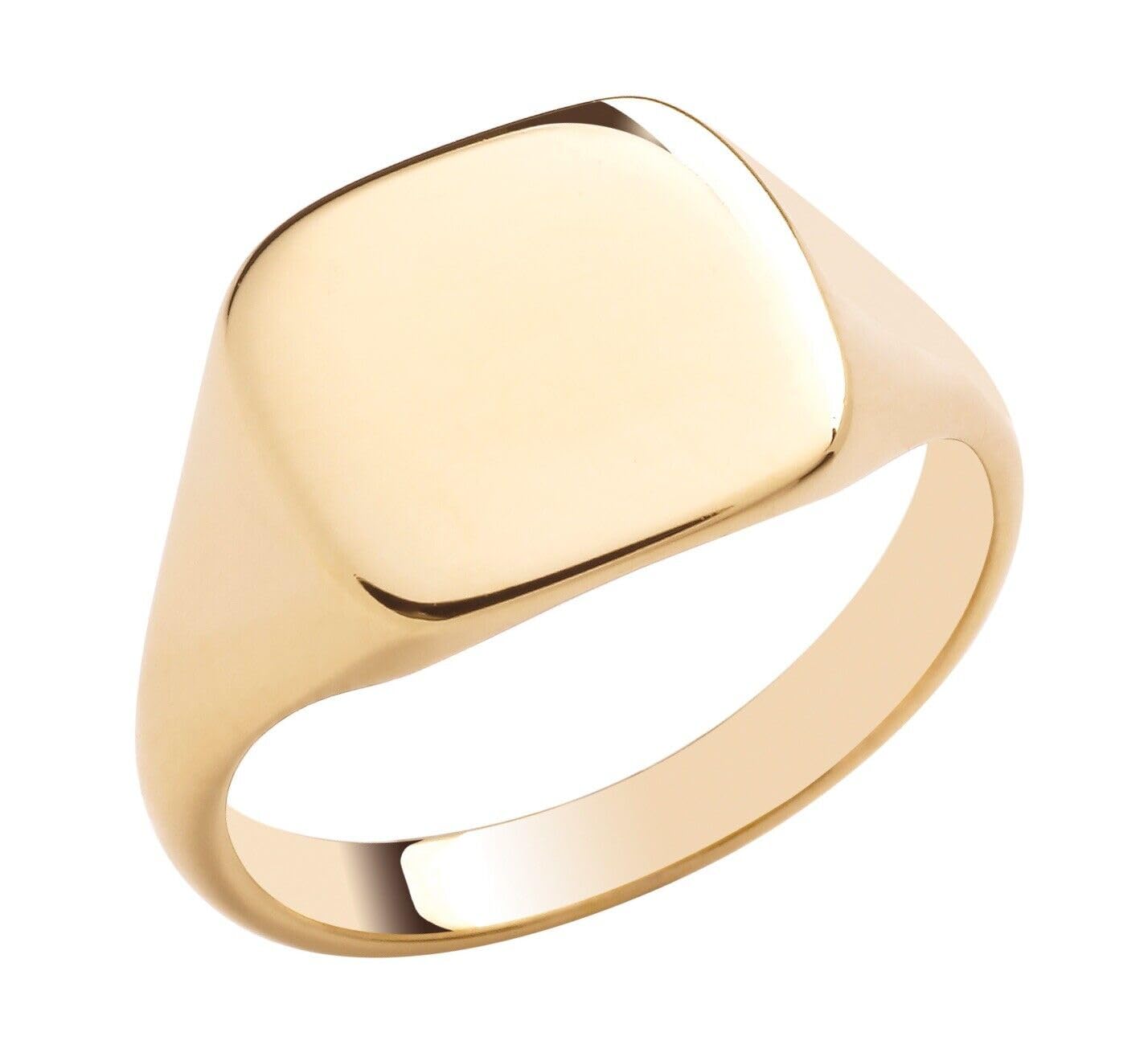 Anillo de oro amarillo de 9 quilates en plata con sello tallas M a Z (hombres o mujeres)