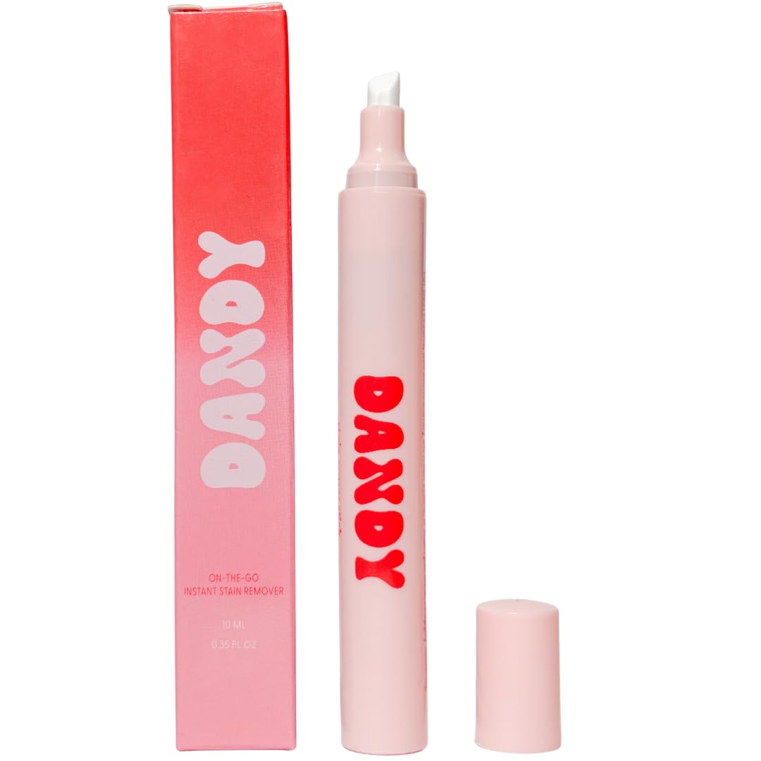 Dandy Instant Stain Remover Pen - On-the-Go Pink Stain Remover for Clothes, Wine, Coffee, Makeup & Food | Portable & Fast Acting | Ideal for Travel, Work, School