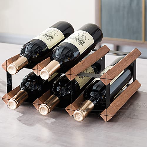 Soporte de vino de madera para 6 botellas miniatura 2