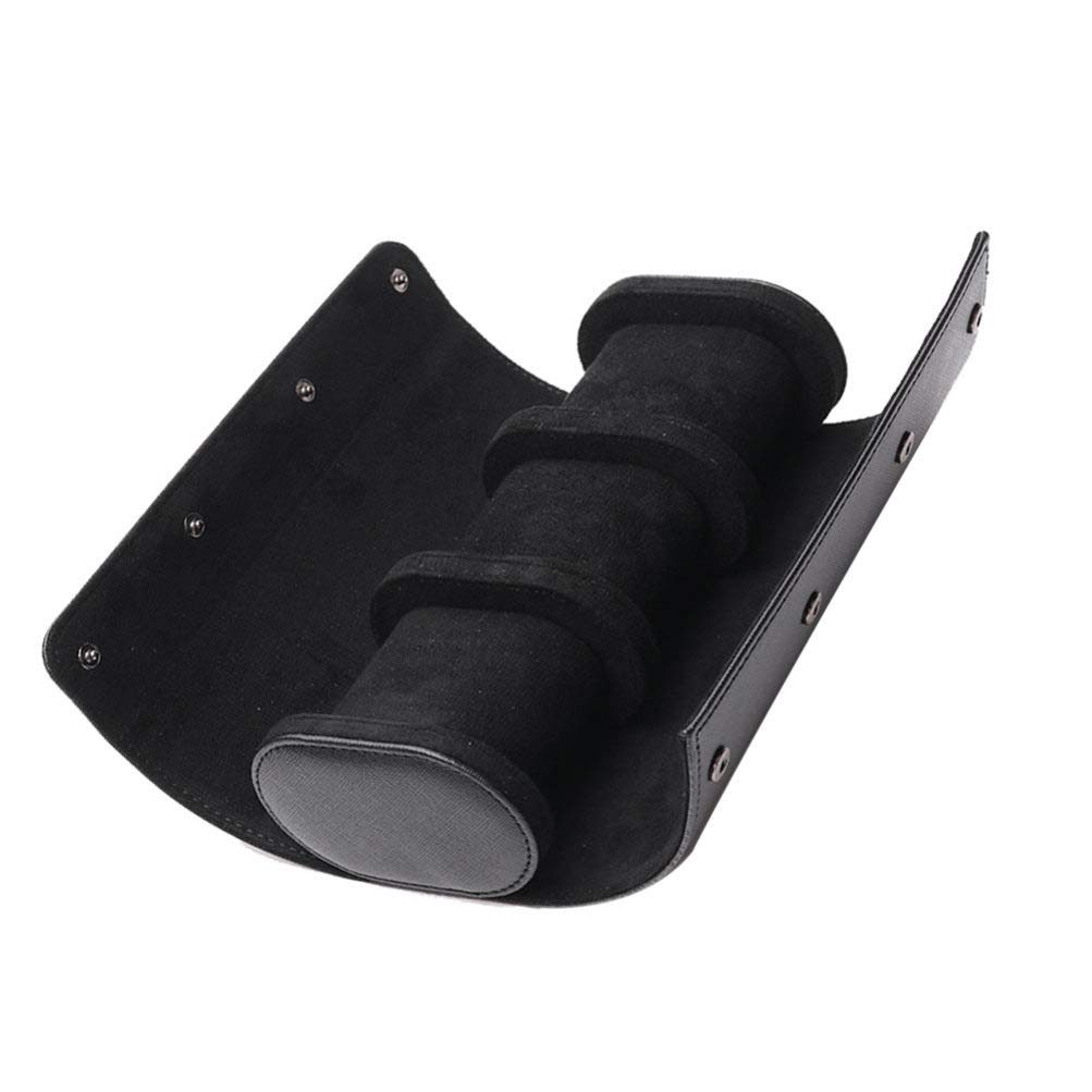 Scicalife Étui de Voyage de Rouleau de Montre - Boîte de Rangement pour Montre Ronde Rétro Améliorée Rangement pour Montre à 3 Fentes en Cuir PU