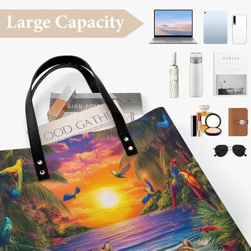 Bolso de cuero suave para mujer, fácil de llevar, tote para trabajo miniatura 6