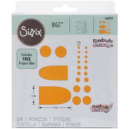 Sizzix 660929 Bigz Dies Fabi Edition-Penny Rug Circles & Tongues