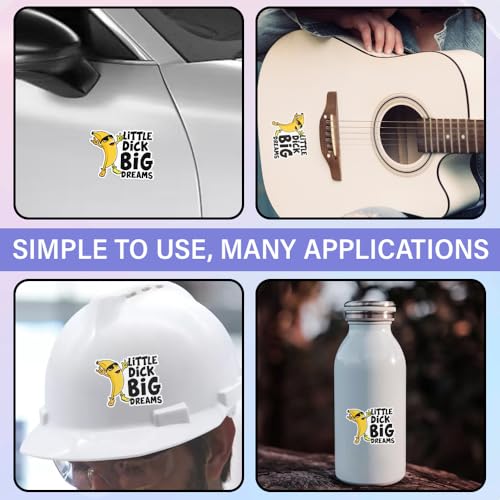 Image of SODAVA 3Pcs Little Dick Big Dreams Sticker, Funny Banana Dick Saying Sarcastic Man Joke Stickers for Laptop Water Bottle Phone Accessory Boat Car Bumper Window Helmet, Stickers
