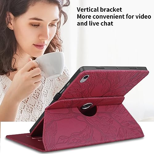 Étui pour iPad 10e et 11e génération protection rotative rouge