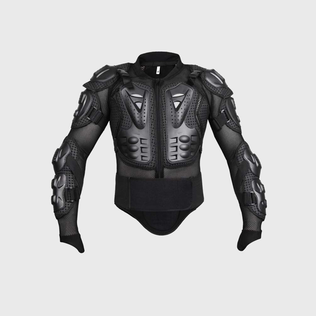 Giacchino Protettivo Traspirante Motocross Giacca Manica Lunga Armatura Jacket per Scooter, MTB, Enduro (Nero, XL)