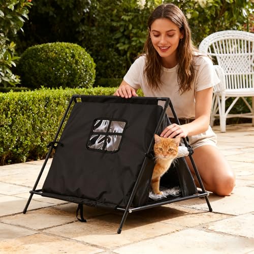 Abri pour chat errant isolé et étanche en forme de triangle pour l'extérieur - 3