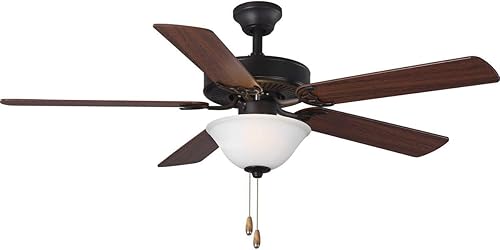 Miniatura 1 de AirPro Collection - Ventilador de techo de cinco aspas de 52 pulgadas con kit de luz blanca grabada