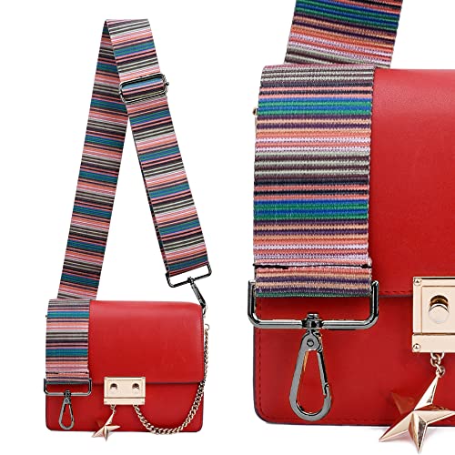 Image of ZOOEASS Nickel Buckles Wide Shoulder Strap Adjustable Replacement Belt Gun Buckles Guitar Style Crossbody Bag Strap