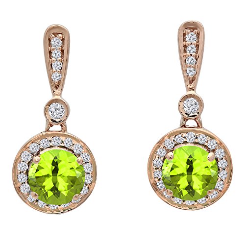 DazzlingRock Collection 585 Or rose Ronde Vert Péridot Cover