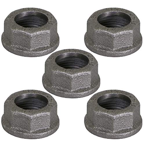 Midline Valve HNOC1200-5 Nuts for Gas Meters 1’’ FIP Black Steel (5 Pack)
