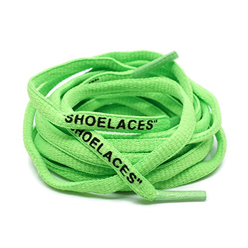green off white shoelaces