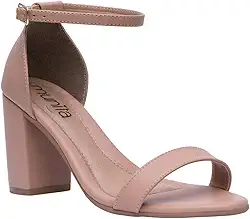 Sandália Feminina Salto Grosso Salto Bloco Moda Casual Confort