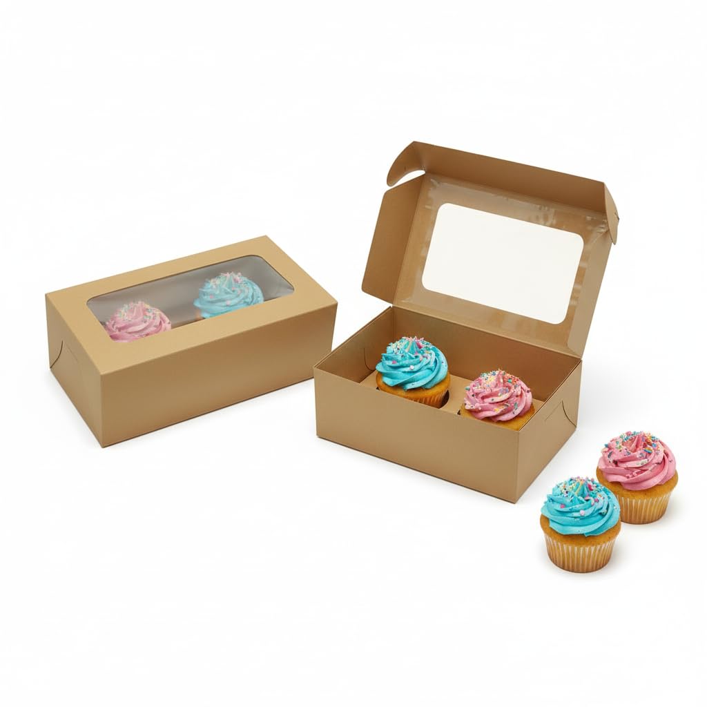 Cupcake Boxes - Pack of 25 Window Boxes -10