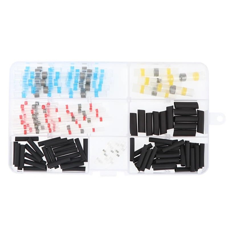 110PCS Mixed Heat Shrink Wire Connectors Sleeves Soldar Cable Electrico Waterproof Butt Terminals Crimp Connector