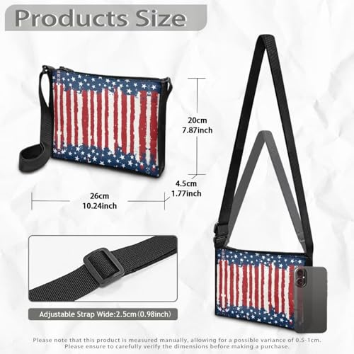 Bolso bandolera pequeño para mujer y hombre, bolso transversal ajustable con cierre de cremallera, bolso moderno tipo sling para viaje y deporte miniatura 6