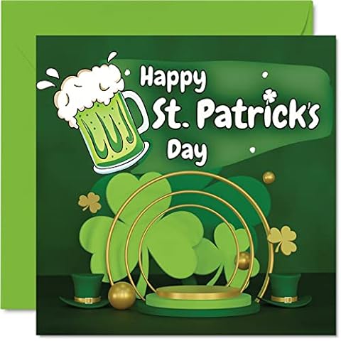 Happy St Patrick’s Day Card with Shamrock Cover