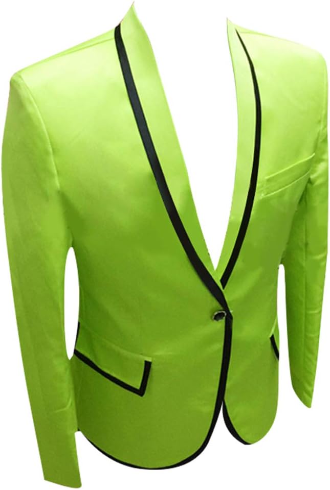 HBDesign Men 1 Piece 1 Button with Black Edge Suit Jacket
