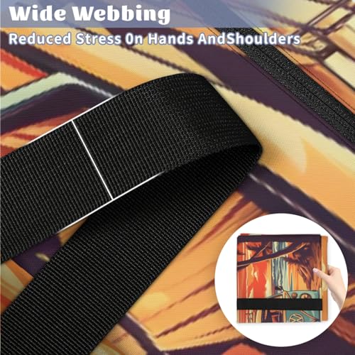 Coastal Beach Truck Extra Large Moving Bags Heavy Duty Storage Bags Cute Truck Cloth Wrap Around Handles Double Zipper Reusable Convenient Foldable Storage Tote for Travel Camping Space Save4