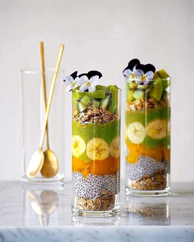 Smartserve Crystal Tall Highball Glasses Set of 6 โ 330ml Each | Premium Lead-Free Glass for Drinking Cocktails, Mocktails, Beer, Vodka, Water & Juice | Durable, Elegant & Gift-Ready Party Glass Set