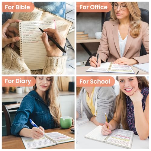 Image of Taja Lined Spiral Journal Notebook for Women & Men, 140 Pages, College Ruled Hardcover Notebook for Work & Note Taking, Journals for Writing, A5(5.7 inch x 7.9 inch) - Coral