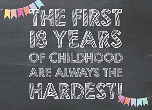 The First 18 Years of Childhood are Always the Hardest: Coupon Book as a Funny Gift for the 18th Birthday – 20 Fillable and Colorful Blank Vouchers for Men and Women