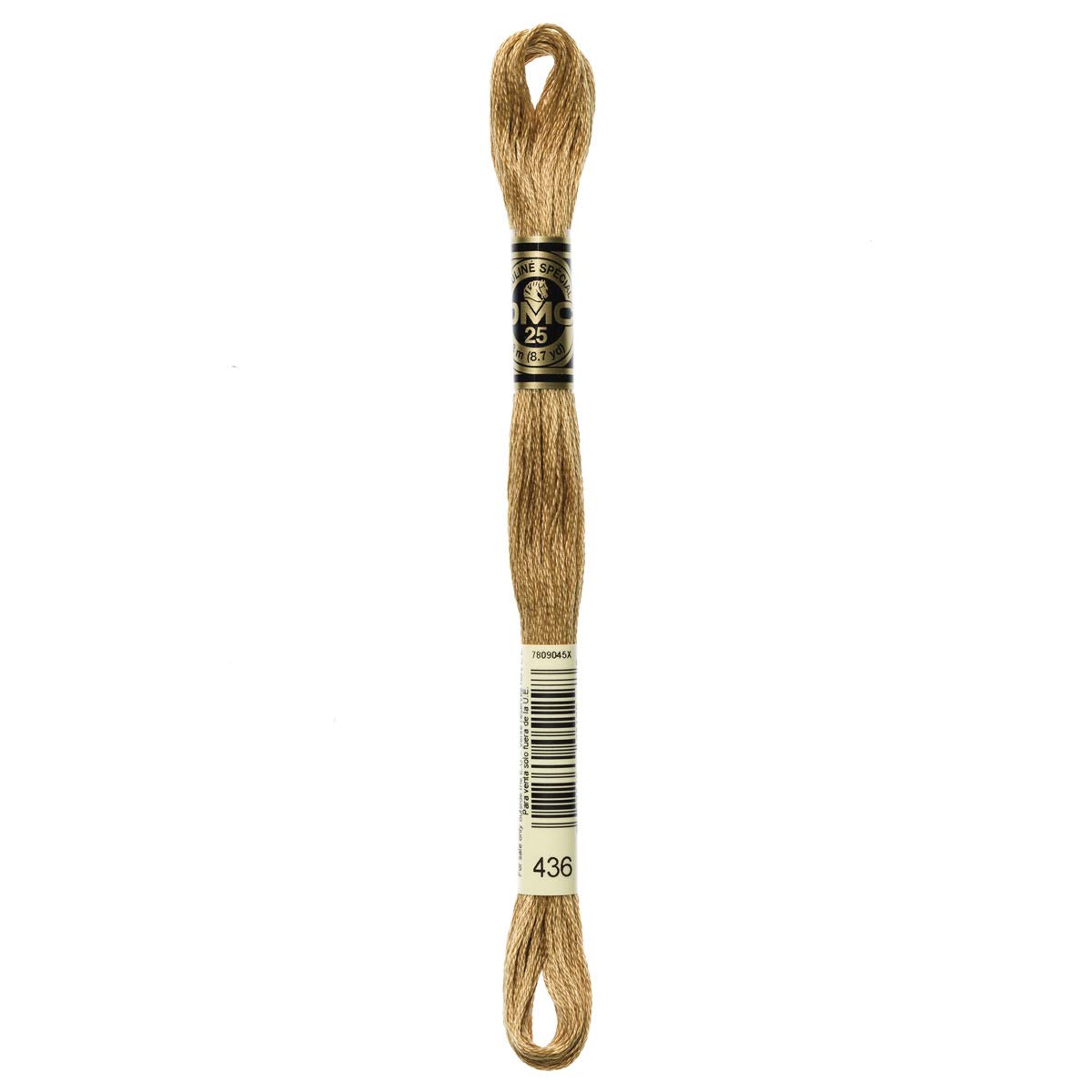 DMC Embroidery Floss Mouline Stranded Cotton Thread for Hand Embroidery and Sewing - Colour No: 436-6 x 8m Skeins