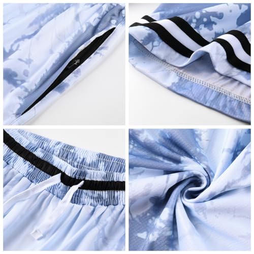 Mens Basketball Athletic Shorts with Zip Pockets Mesh Workout Active Performance Gym Shorts3