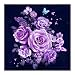 Whitelotous Purple Rose 5D Crystal Diamond Painting Kit Embroidery DIY Cross Stitch Home Decor 12 x12 inch