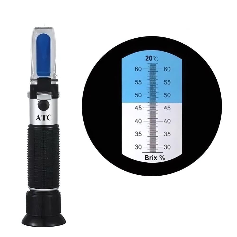 HANIMAX 28-62% Brix Hand Held Refractometer with Automatic Temperature Compensation (ATC) for Sugar Content Measurement, Range 28-62% (B0DB2SQG48) Amazon Price History, Amazon Price Tracker