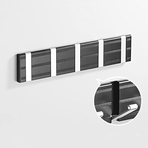 Miniatura 3 de ELLO&ALLO Perchas antióxido para batas, abrigos, sombreros, ropa, ganchos para montar en la pared con tornillos ocultos y ganchos para toallas de