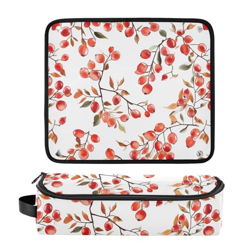 Bolsa de viaje para herramientas de cabello con tapete resistente al calor desmontable - Funda portátil para planchas, rizadores y cepillos miniatura 3