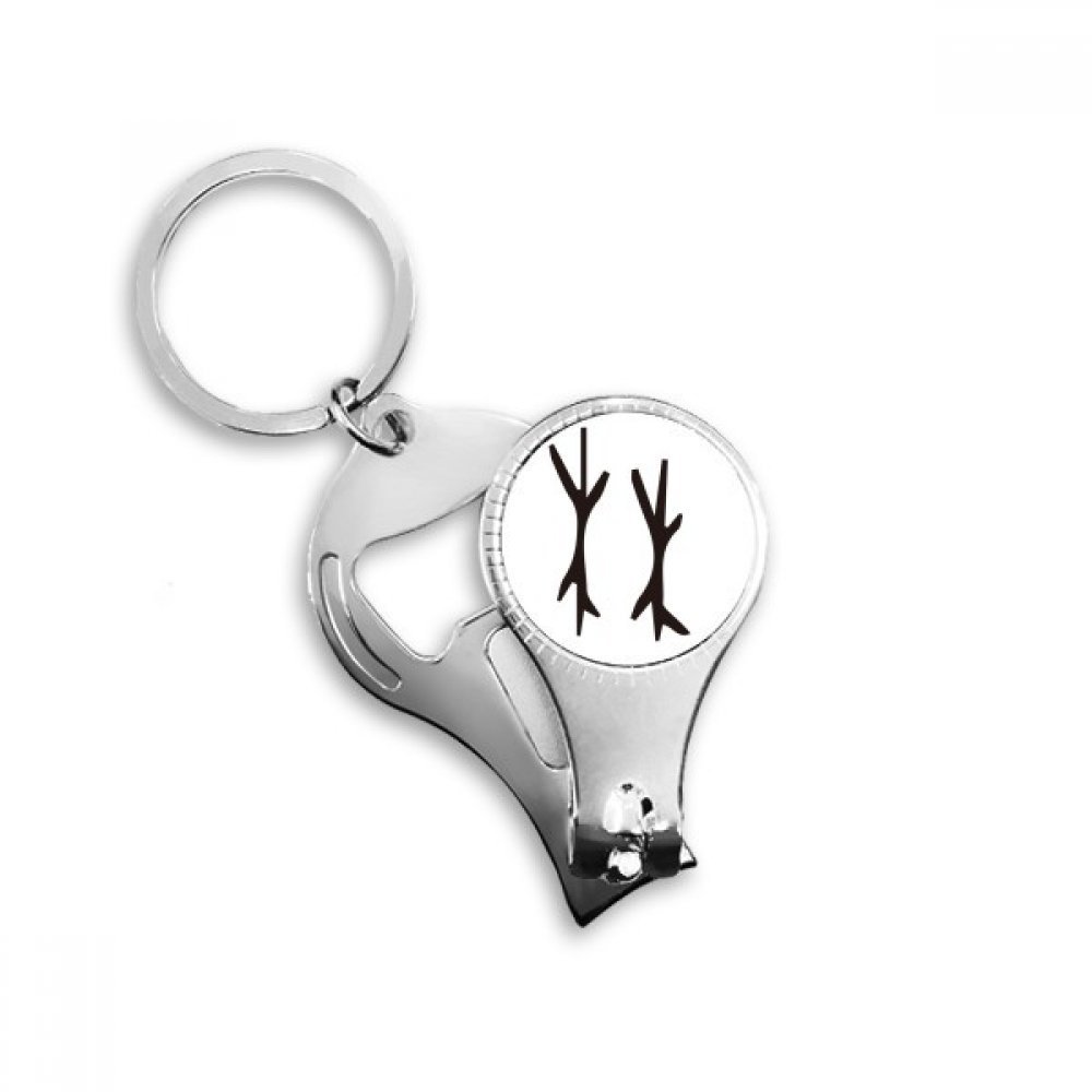Porte-clés métal multifonction avec coupe-ongles et décapsuleur intégré