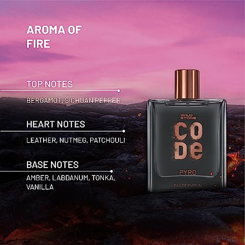 Image of Wild Stone CODE Pyro Eau De Parfum For Men, 8Ml|Bold, Intense & Vibrant Fragrance| Luxury Men Perfume With Long Lasting Aroma Spray.