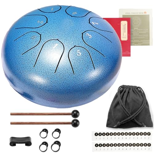 Tambor para Lluvia de 6 Pulgadas 8 Notas Azul miniatura 1