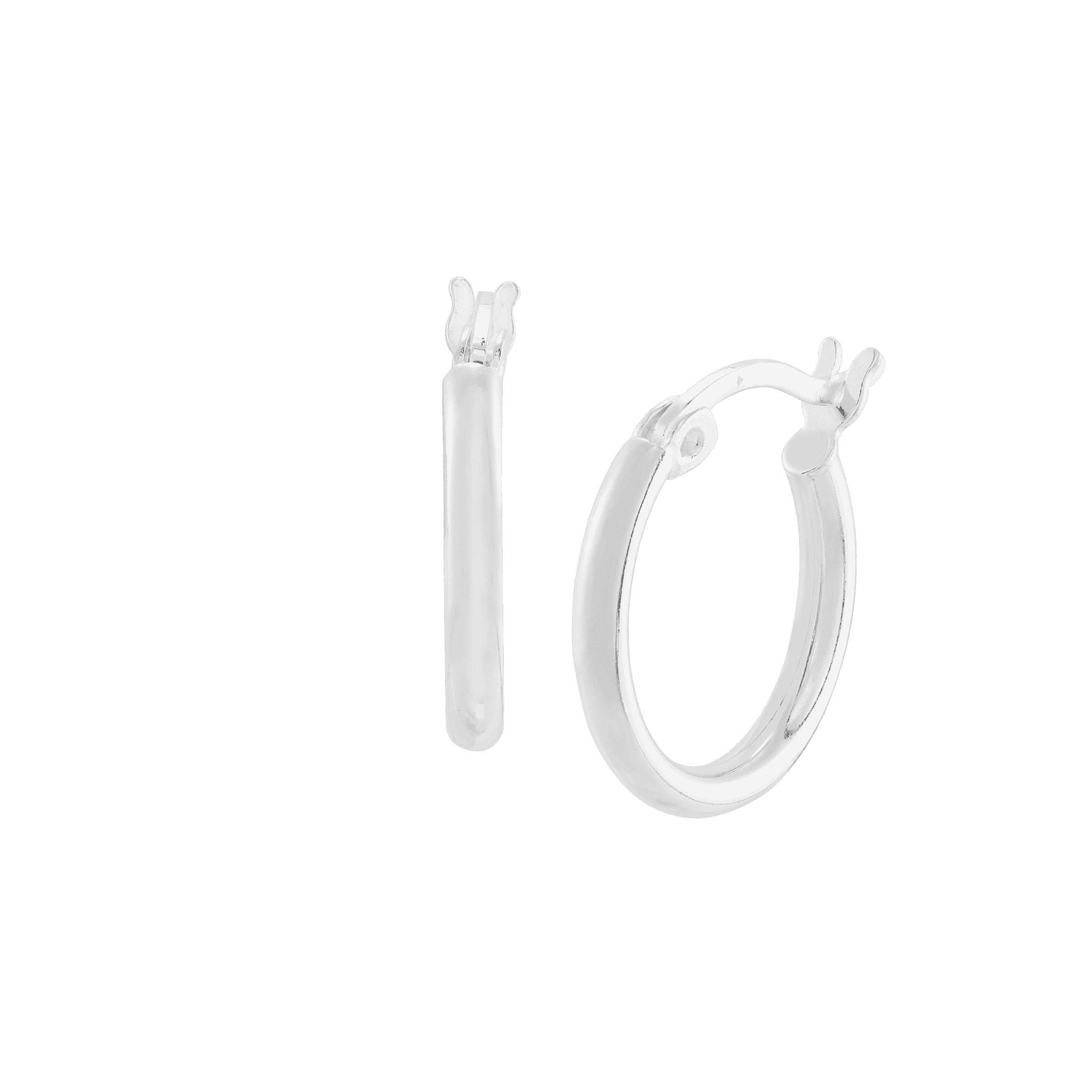 Time To Shine' Small Hoop Earrings in Sterling Silver