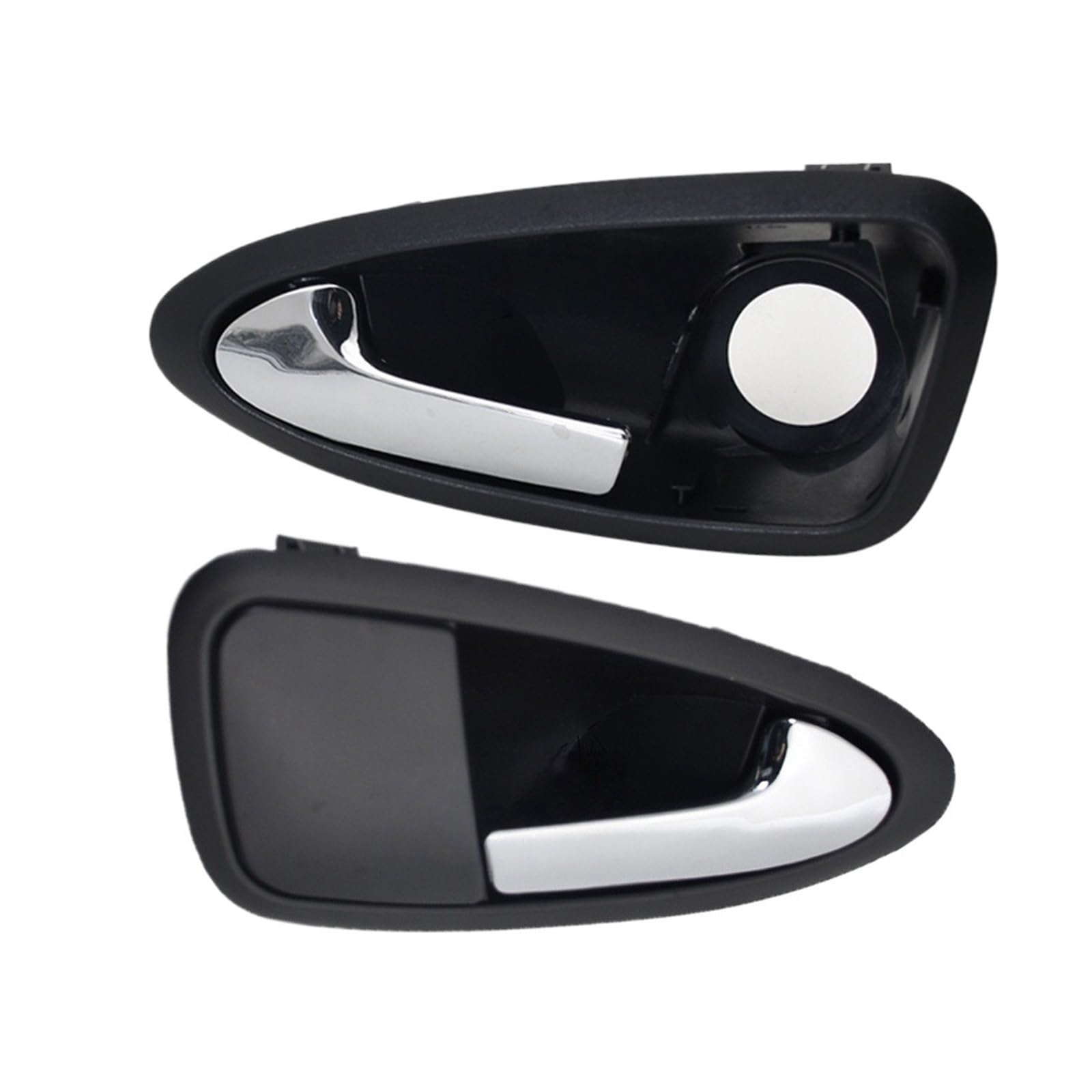 Rynvrncoe Bright Silver Front Car Door Handle For Seat For Ibiza 2010-2022 6J1837113a 6J1837114a 6J4839113a Inner Interior Car Door Handle Part Front Back Left And Right(Bright Silver Front)