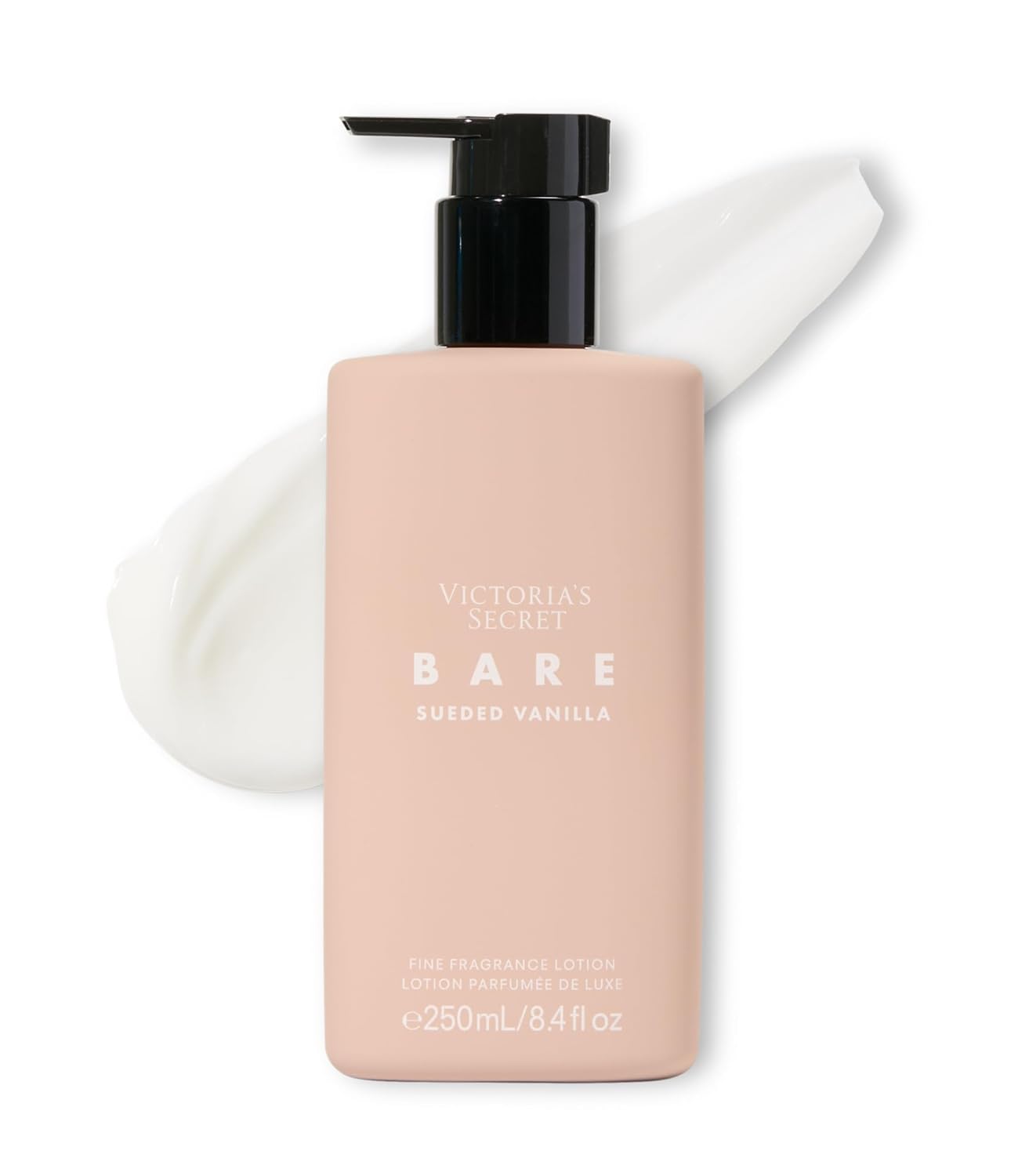 Victoria's Secret Bare Sueded Vanilla Fragrance Body Lotion, Notes of Wild Saffron, Creamy Sandalwood, Vanilla Milk, (8.4 oz)