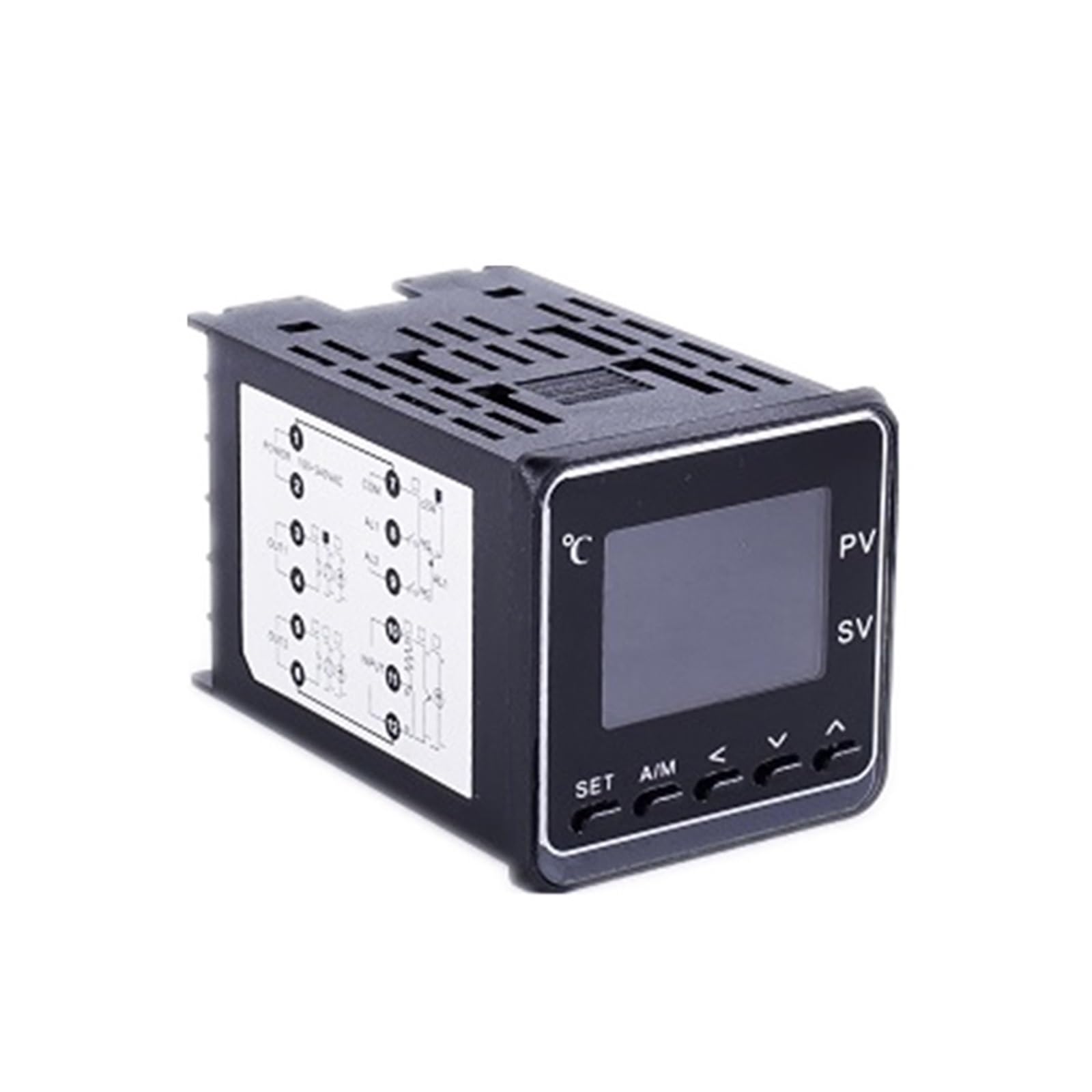 Régulateur de température numérique Entrée 0-10V SSR/Relais/Sortie 4-20mA 48x48mm, Rampe programmable à 50 Segments, contrôleur de température pid Intelligent (Color : Relay Output 1Alarm)