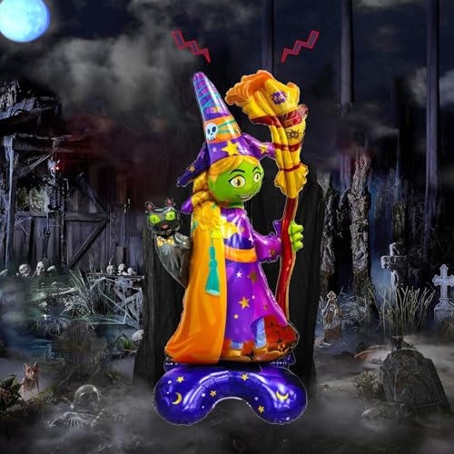 Image of Rozi Decoration Giant Halloween Ghost Mylar Foil Balloon (1-Pack) - Scary Party Decor