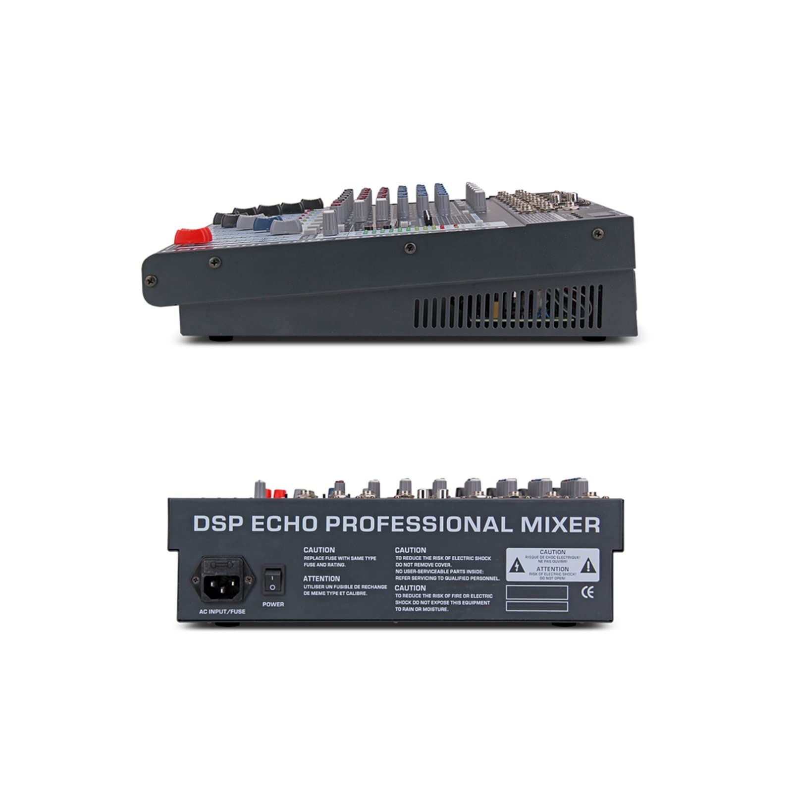 Equipo de DJ para Fiesta Audio MD-8 8- Tablero de Sonido del Controlador DJ del Mezclador de Audio de Canal con 24 DSP Efecto USB Bluetooth XLR Entrada de Jack Aux