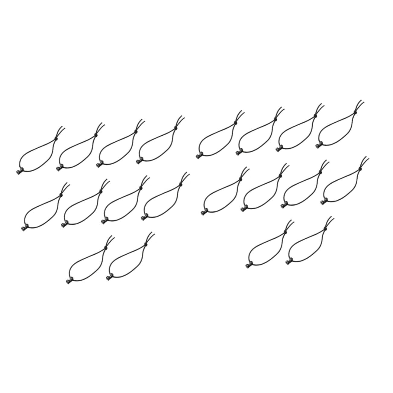 YARNOW 20 Pcs Storage Webbing Clip Elastic Strap Clip Backpack Accessories Elastic Rope Buckle Tie Smudge Bowl Bungee Tool Backpack Elastic Strap Hook Nylon Rod Holder Adjustable Travel