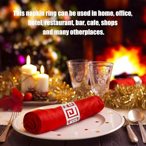 Napkin Rings, Pack of 6 Metal Napkin Holders Buckles Silver Napkin Rings for Christmas, Thanksgiving, Wedding, Party, Dinner, Table Decoration - Cosy Home Interiors Napkin Rings, Pack of 6 Metal Napkin Holders Buckles Silver Napkin Rings for Christmas, Thanksgiving, Wedding, Party, Dinner, Table Decoration - Image 3