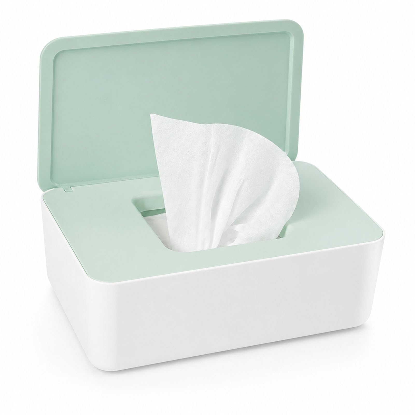Porta Scatola Per Salviette Porta Scatola Dispenser Scatola Per Salviettine Scatola Porta Salviette Umidificate Può Essere Utilizzato Per La Carta Di Stoccaggio, Salviette, Verde Bianco