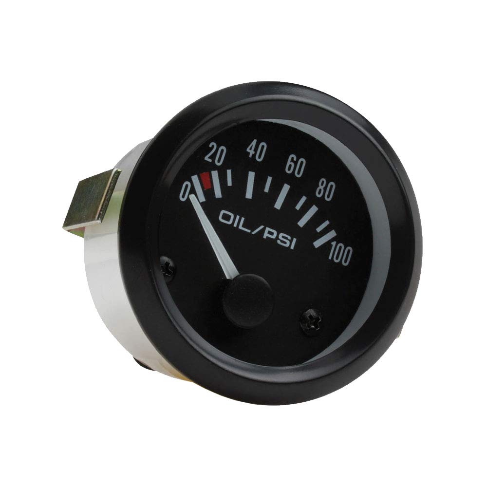 Manometro Universale 12V 52mm LED Bianco Temperatura Olio