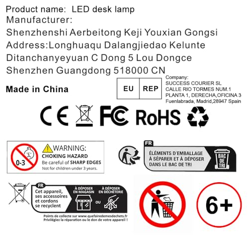 Image of AILBTON Bright LED Desk Lamp with Clamp,Eye Caring Architect Led Desk Lights with Adjustable Swing Arm for Office Home,Dimming and Tempering Led Table Light