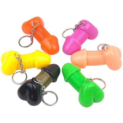 AKV Funny Keychain Retractable Key Chain White Elephant Gifts for Adults Men Women, Prank Dirty Gag Gifts (1Set)
