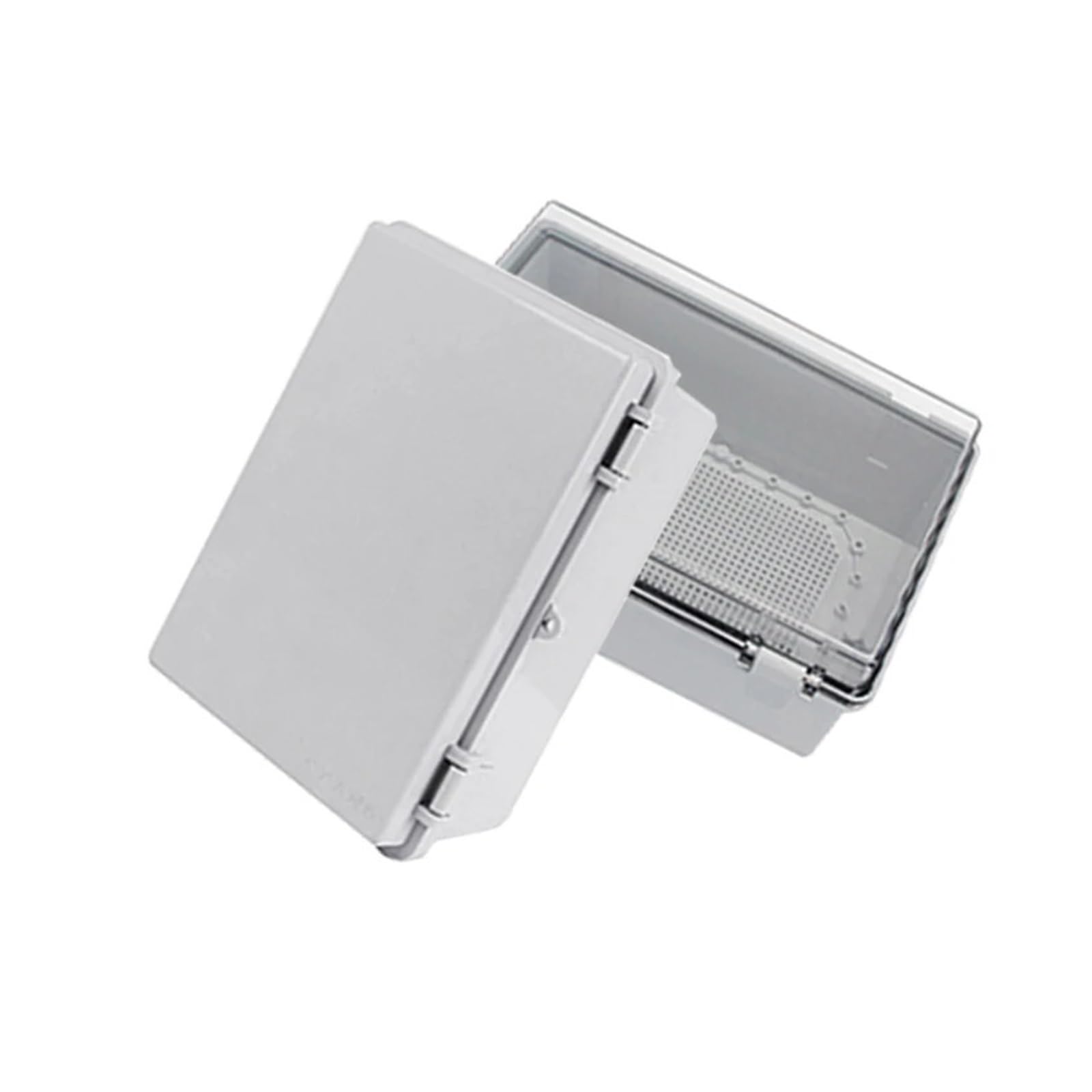 Caja de distribución de plástico impermeable for exteriores.(300x200x170mm,Gray cover)
