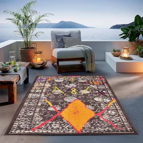 Tapis de cuisine long 90 x 250 cm patchwork entrée noir - 4