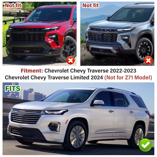 Image of License Plate Bracket Accessories for Chevrolet Chevy Traverse 2022 2023, Traverse Limited 2024 (Not for Z71 Model), Front Bumper License Plate Holder Replacement Frame Black Mount