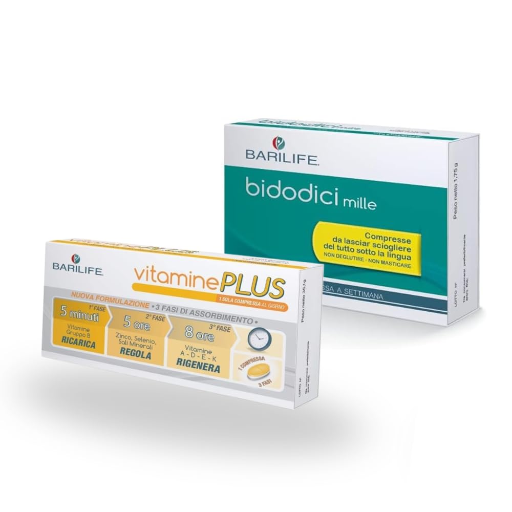 Barilife Energia Totale: Bundle con Vitamina B12 Bidodici MILLE (5 cpr sublinguali) + Vitamins PLUS (30 CPR) | Supporto Energetico Avanzato per Post-Chirurgia Bariatrica, Alta Assorbibilità